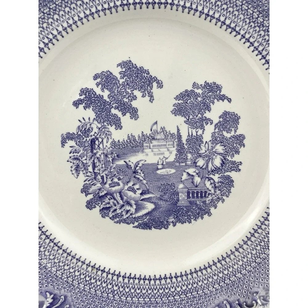Antique Rorstrand Purple Transferware Lila Spet Plate Lilac Lace 9.5